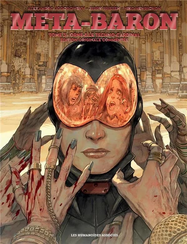 Orne-18 le techno-cardinal (Éd. originale commentée) scénario de Jerry Frissen ; d'après une histoire d'Alexandro Jodorowsky ; dessin et couleur de Niko Henrichon