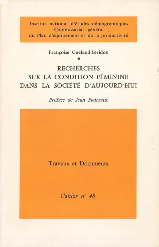 Recherche sur la condition feminine dans la societe d'aujourd'hui