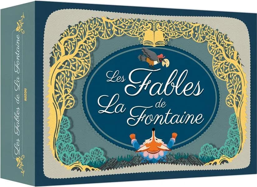 Les fables de La Fontaine : un livre-théâtre avec de magnifiques illustrations réalisées en papiers découpés