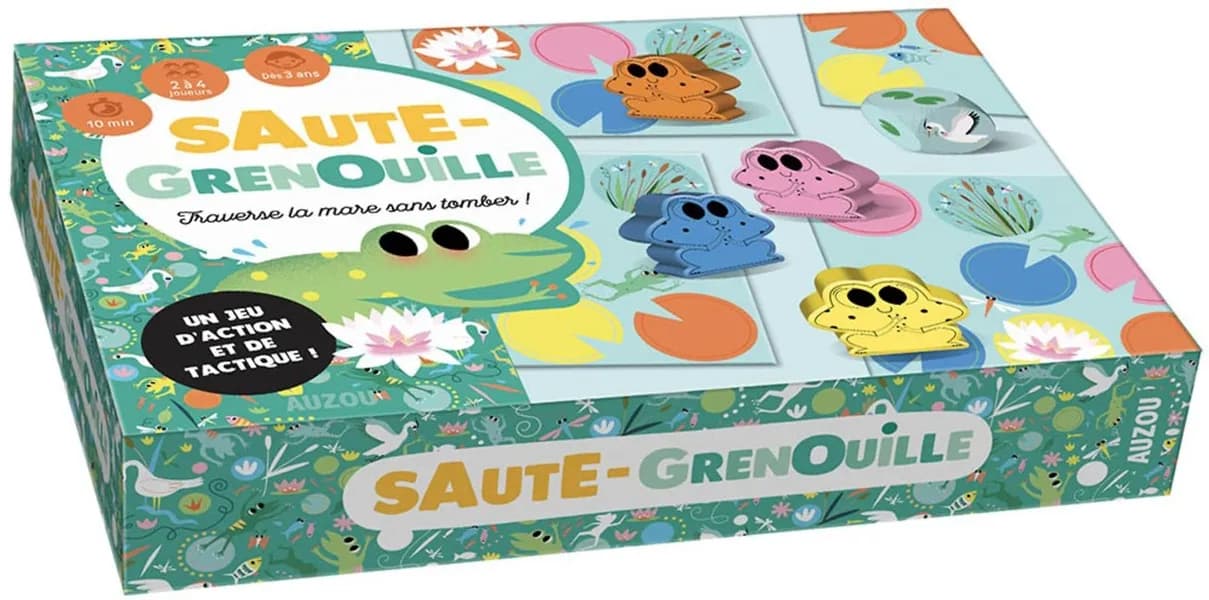 Saute-grenouille ; traverse la mare sans tomber !