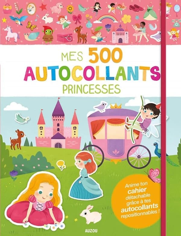 Mes 500 autocollants Princesses : anime ton cahier détachable grâce à tes autocollants repositionnables : [Autocollant]