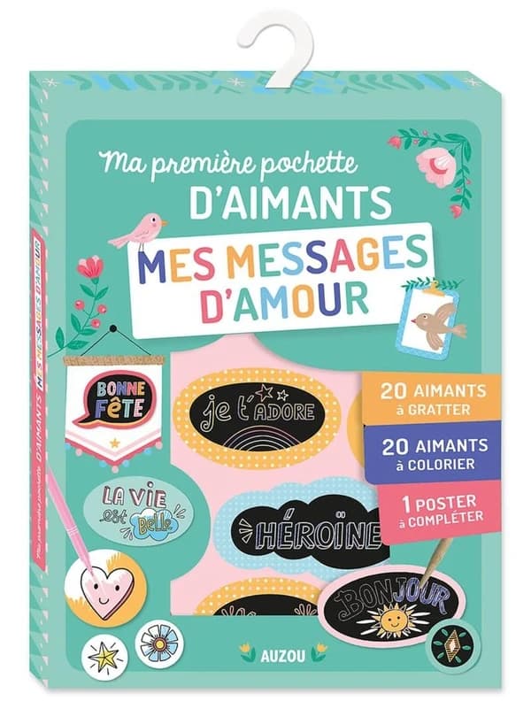Ma première pochette d'aimants : mes messages d'amour