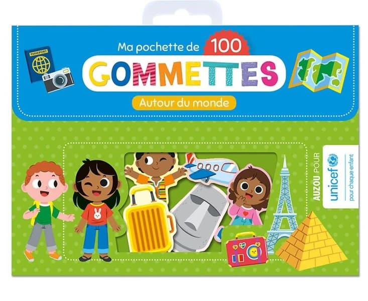Ma pochette de 100 gommettes : autour du monde : [Autocollant]