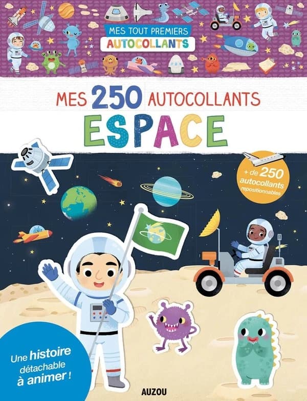 Mes 250 autocollants : espace : [autocollant] : Illustrations d'Yi-Hsuan Wu