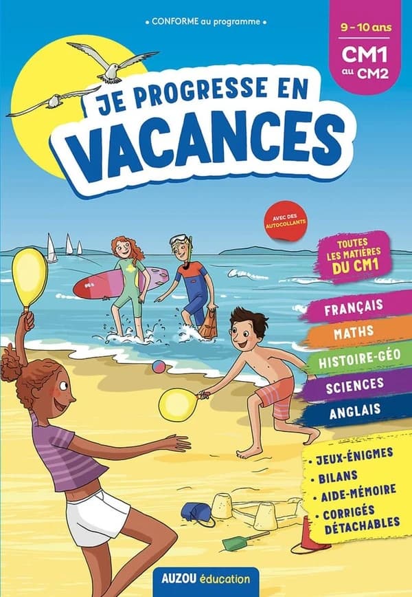 Cahier de vacances : je progresse en vacances ; CM1 au CM2 (édition 2021)