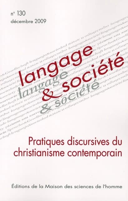 Langage et société, n° 130