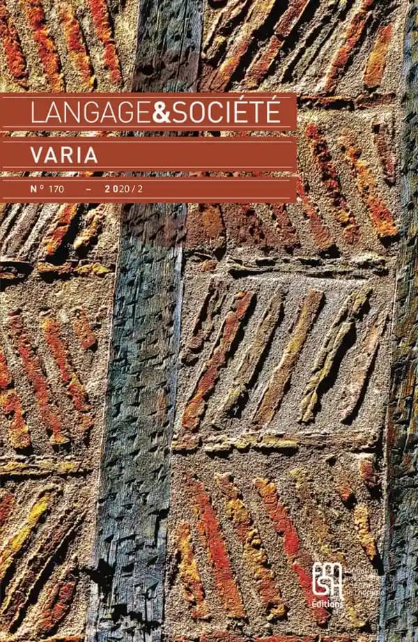 Langage et société, n° 170