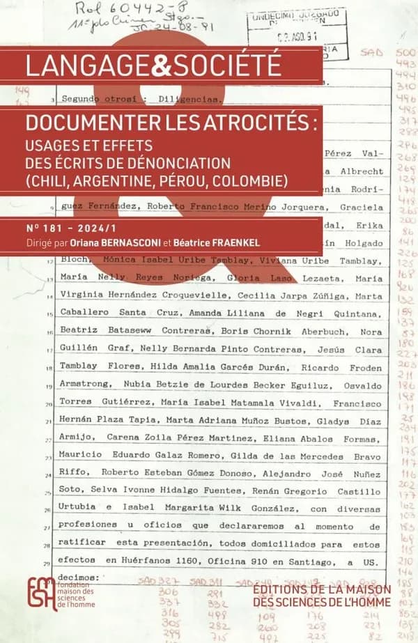 Langage & Société n° 181 – 2024