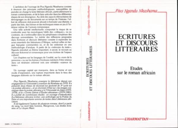 Écritures et discours littéraires : études sur le roman africain