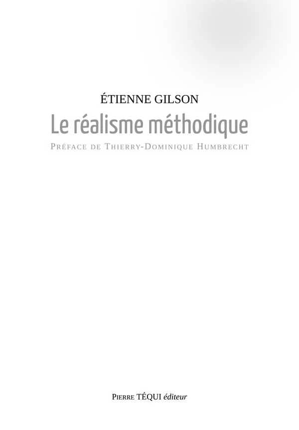 Le réalisme méthodique : 1re édition, 1935