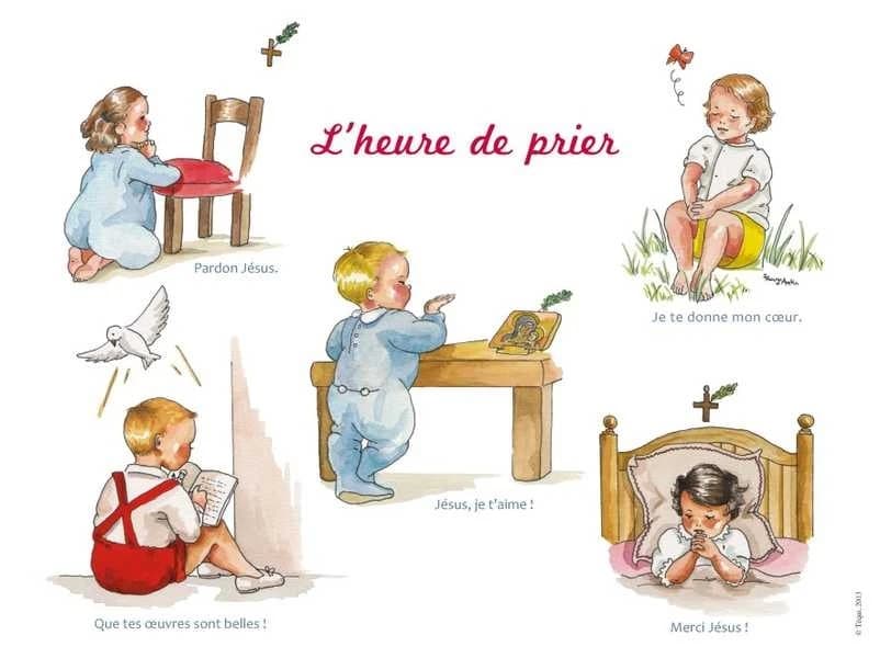 Poster souple  l'heure de prier