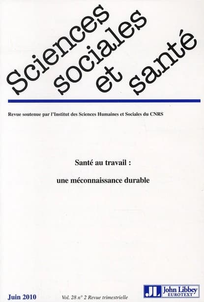 REVUE SCIENCES SOCIALES ET SANTE n.28