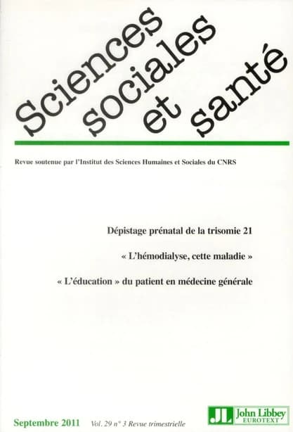 REVUE SCIENCES SOCIALES ET SANTE n.3