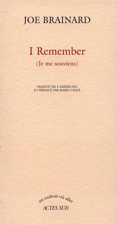 I remember, je me souviens