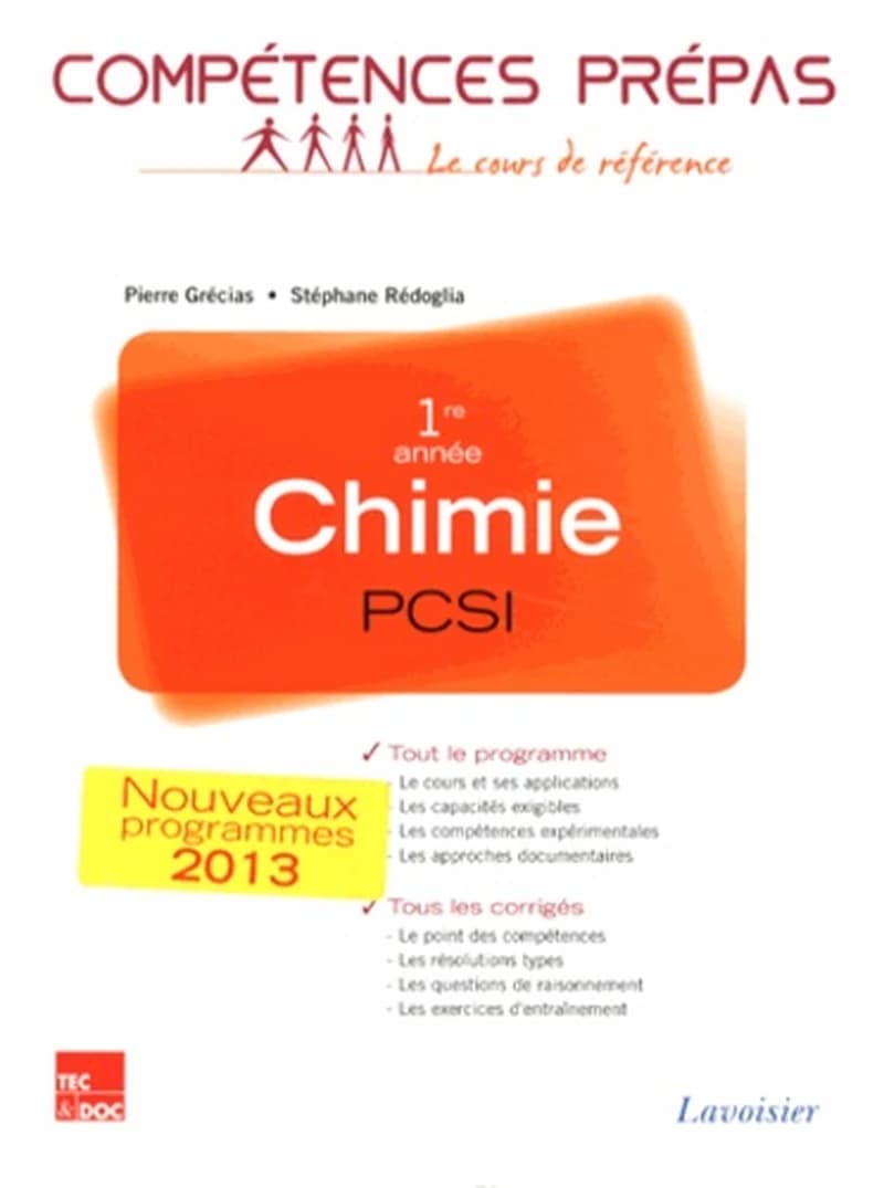 Chimie, 1re année PCSI