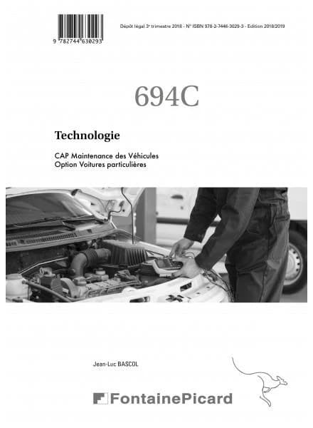 Technologie ; CAP MVA ; maintenance des véhicules automobiles ; corrigé