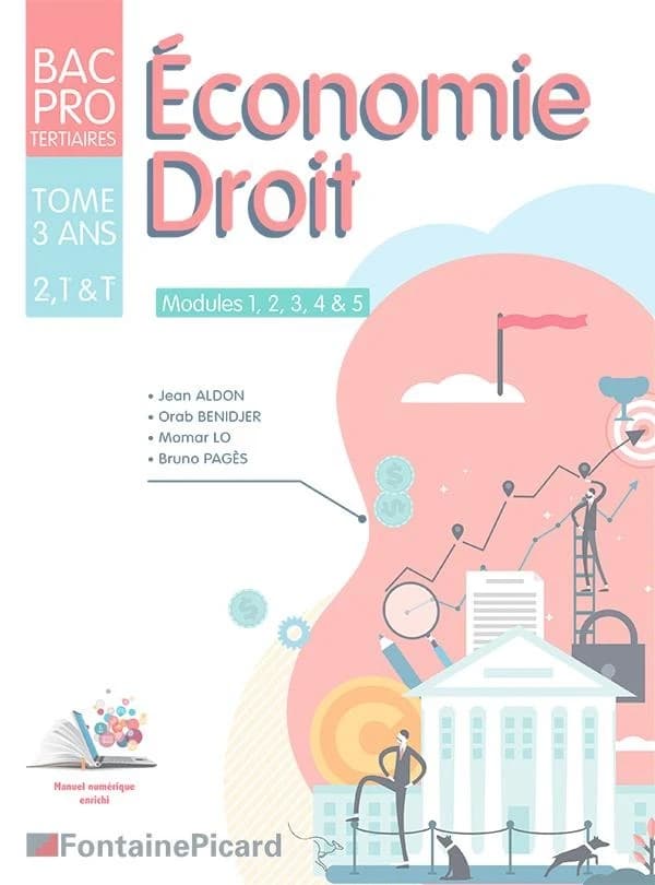 Economie Droit 2de, 1re & Tle Bac Pro tertiaires : Modules 1, 2, 3, 4 & 5 Tome 3 ans