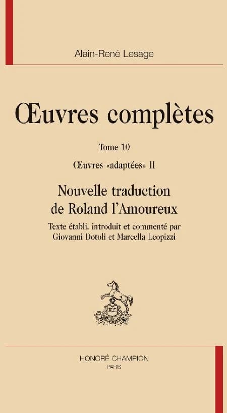Oeuvres adaptées. 2, Nouvelle traduction de Roland l'Amoureux