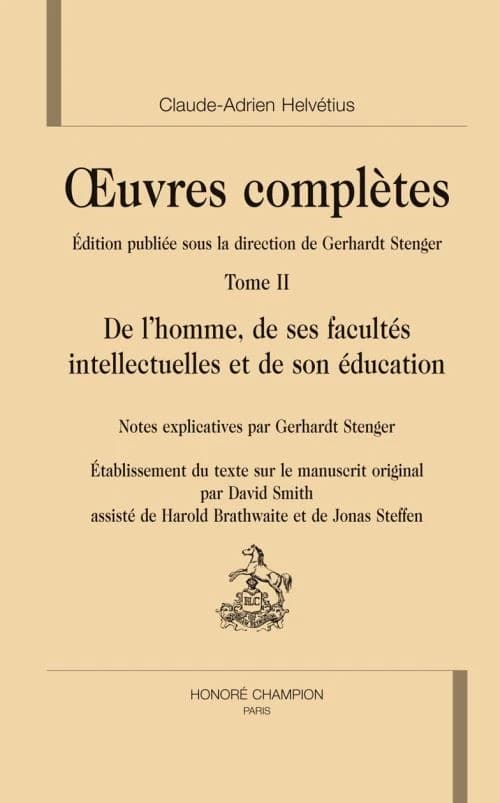 De l'homme, de ses facultés intellectuelles et de son éducation