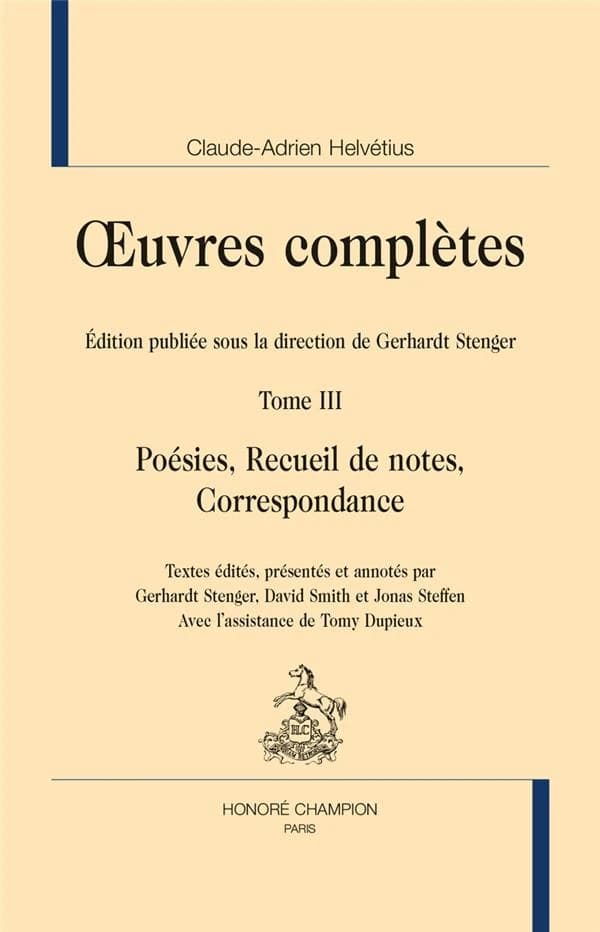 Poésies, recueil de notes, correspondance