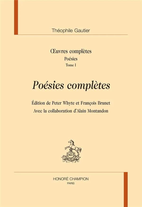 Oeuvres complètes. Section II, Poésies. Tome I