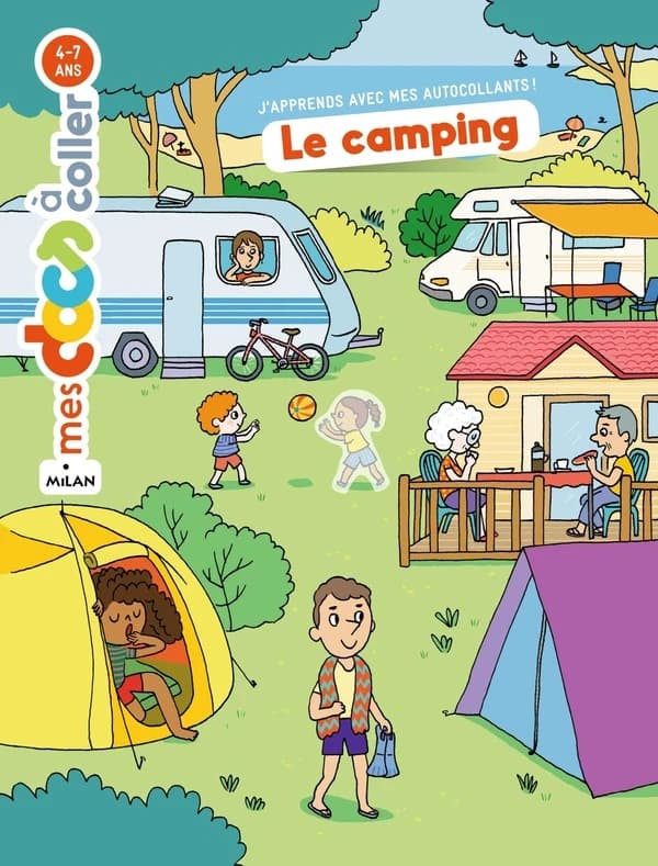 Le camping : autocollants