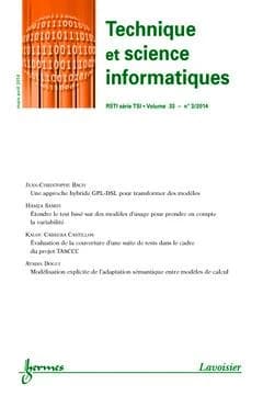 Technique et science informatiques rsti serie tsi volume 33 n. 3