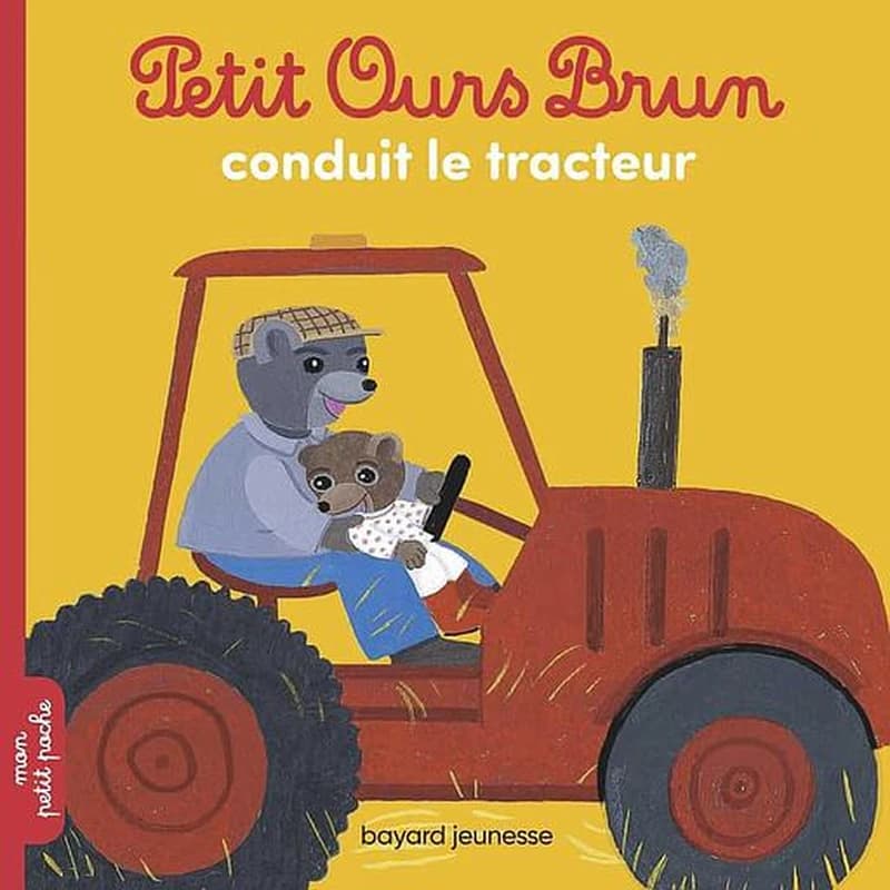 Petit Ours brun conduit le tracteur