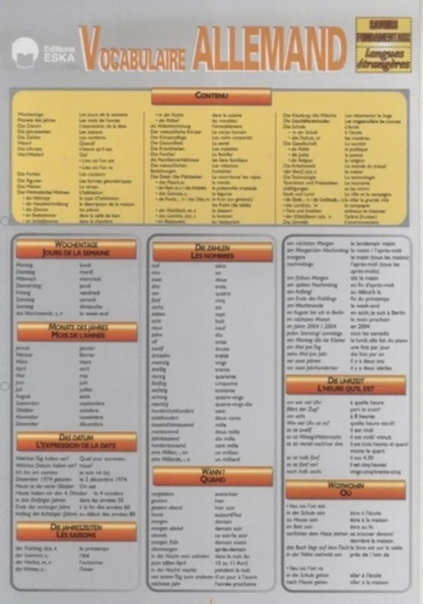 Vocabulaire allemand