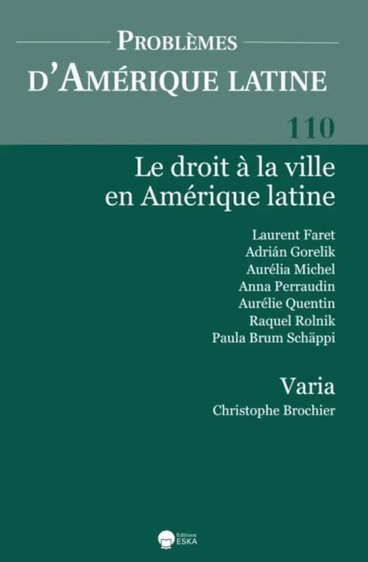 Le droit a la ville en amerique latine