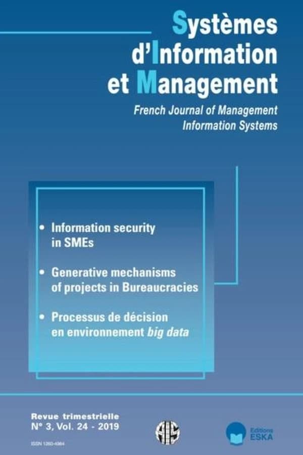 INFORMATION SECURITY IN SMES-SIM 3-2019 : SYSTEMES D'INFORMATION ET MANAGEMENT VOL 24 N°3-2019