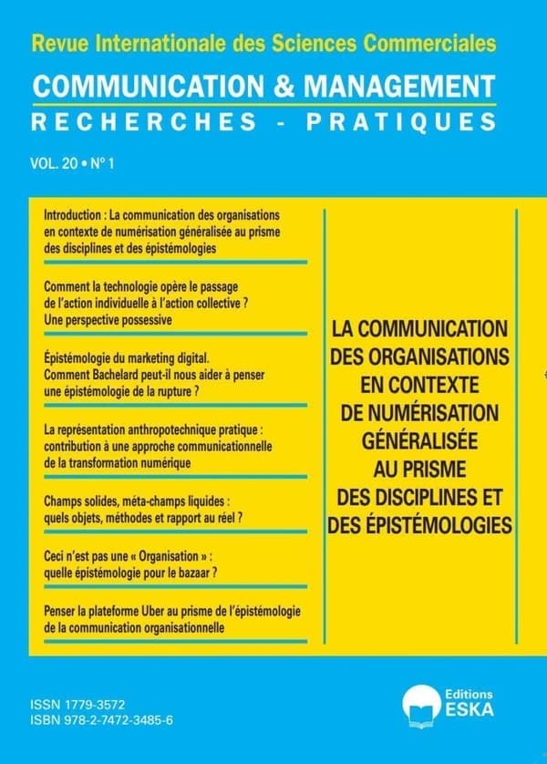 Communication et Management 1-2023 : Communication des organisations en contexte....