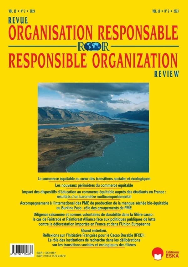 Revue de l'organisation responsable : Revue de l'Organisation Responsable 2-2023 : Les nouveaux périmètres du commerce équitable