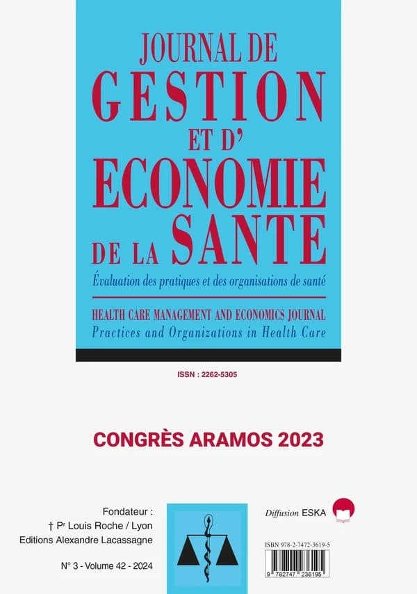 Journal de gestion et d'économie de la santé n.42