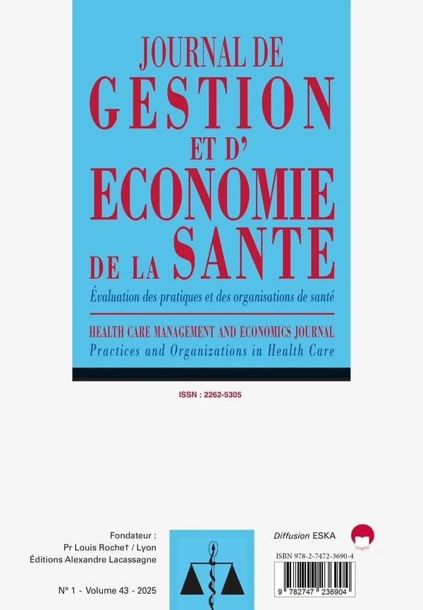 Journal de gestion et d'économie de la santé n.43 : Évaluation des pratiques et des organisations de santé