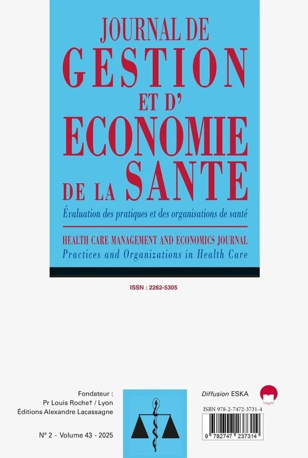 Journal de gestion et d'économie de la santé n.43