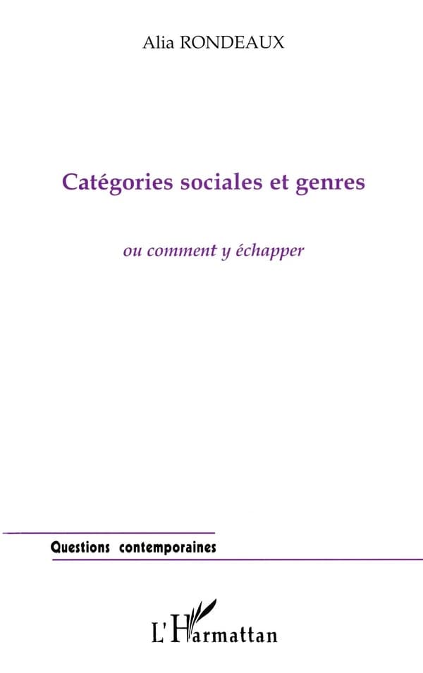 Catégories sociales et genres ou Comment y échapper