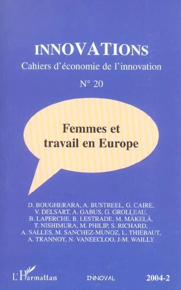 Revue innovations n.20 : femmes et travail en Europe