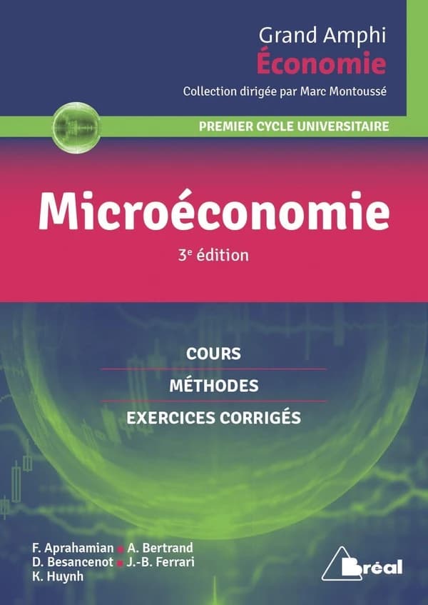 Microéconomie : premier cycle universitaire (3e édition) directeur d'ouvrage, Marc Montoussé ; [rédigé par] F. Aprahamian, A. Bertrand, D. Besancenot... [et al.]