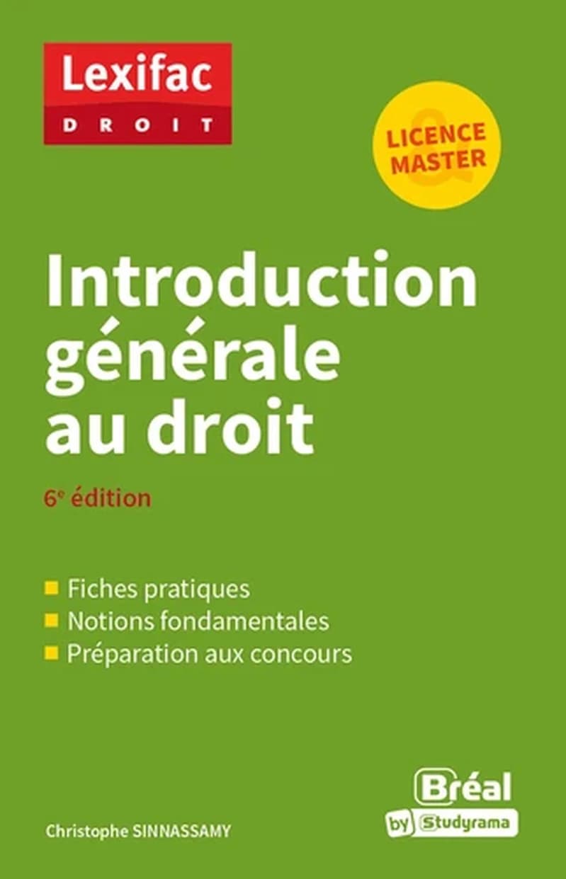 Introduction générale au droit (6e éd.) Christophe Sinnassamy
