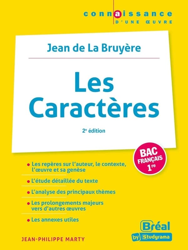 "Les caractères", Jean de La Bruyère (2e éd.) Jean-Philippe Marty,...