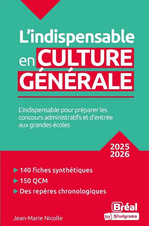L'indispensable en culture générale : 2025-2026 : classes préparatoires, IEP, concours administratifs
