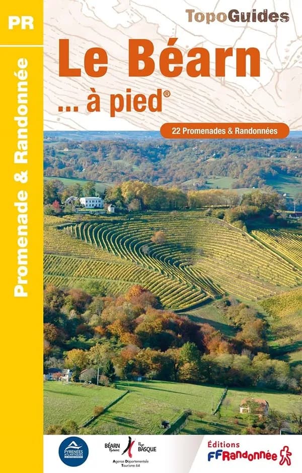 Le Béarn... à pied : 19 promenades & randonnées (4e éd.) FFRandonnée ; avec l'appui technique du Comité départemental de la randonnée pédestre des Pyrénées-Atlantiques ; cartographie Institut national de l'information géographique et forestière