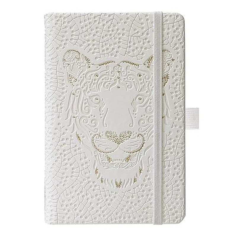 Carnet ligné avec pochette à soufflet intégrée - Tigre