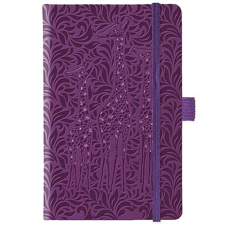 Carnet ligné avec pochette à soufflet intégrée - Girafe