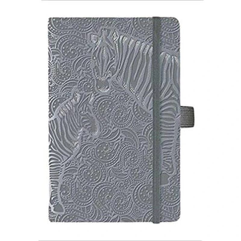 Carnet ligné avec pochette à soufflet intégrée - Zèbre