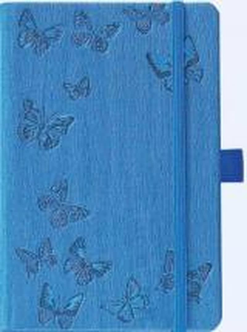 Carnet ligné avec pochette à soufflet intégrée - Papillons