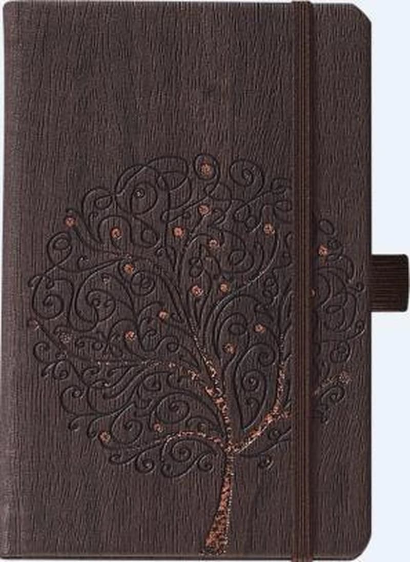 Carnet ligné avec pochette à soufflet intégrée - Arbre