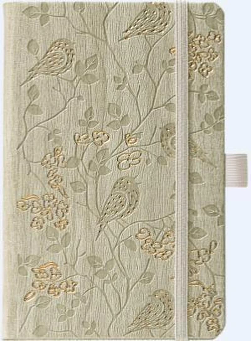 Carnet ligné avec pochette à soufflet intégrée - Oiseaux