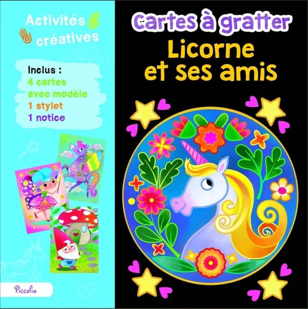 Cartes à gratter : licornes et ses amis